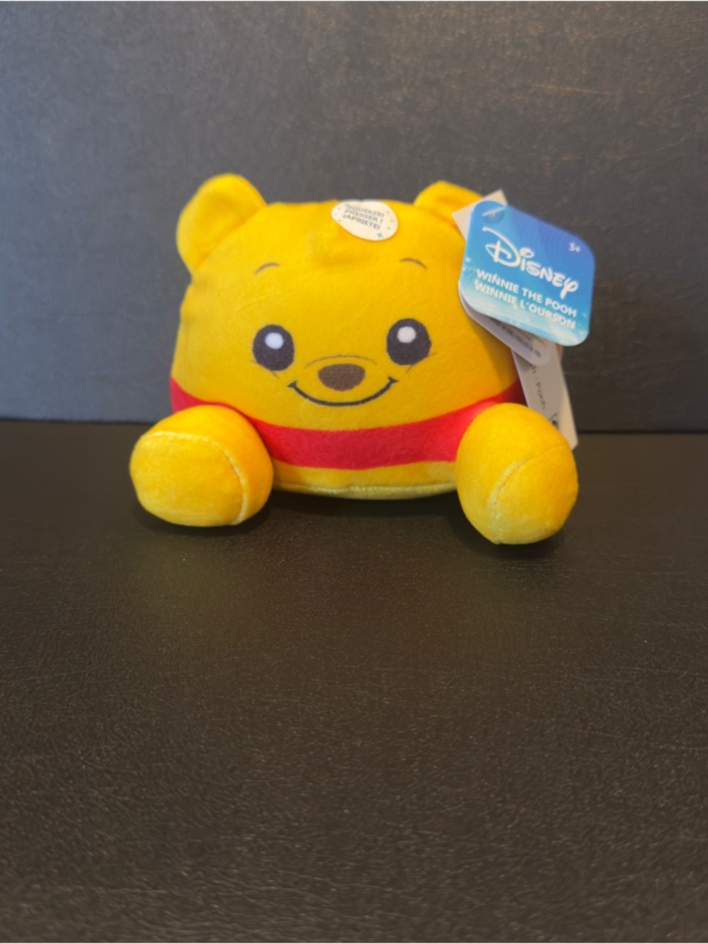Disney Winnie the Pooh Yellow and Red Plush Weighted Toy